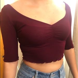Bozzolo Burgundy Crop top